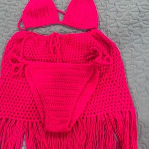 Crochet 3 piece bathing suit